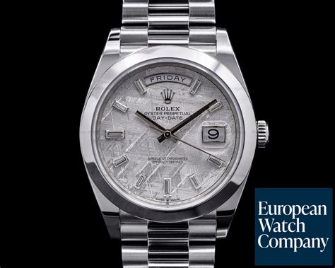 rolex meteorite dial day-date|Rolex Day-Date platinum meteorite.